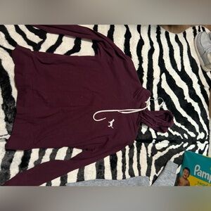 Pink shirt pullover hoodie